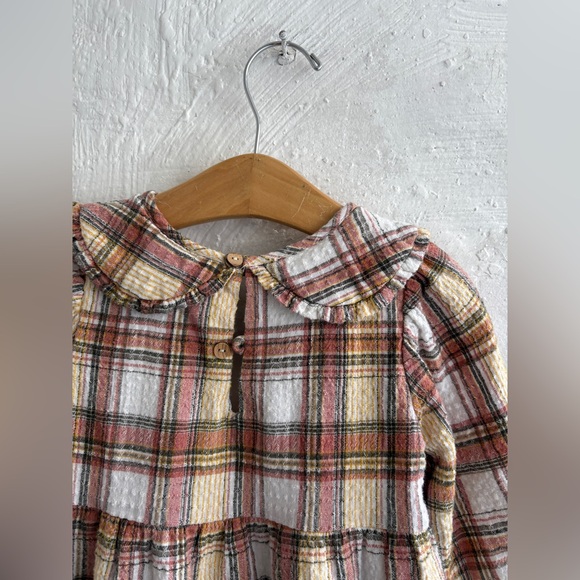 Zara plaid collared dress size 4-5Y - Picture 5 of 10